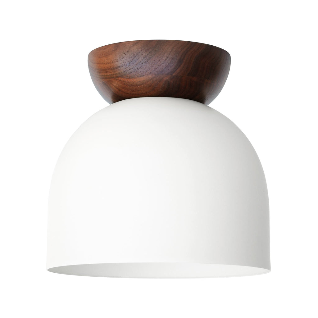Amélie Surface 8" shown in White with a Walnut Wood canopy.