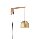 Swing Arm Amélie 6" shown in Maple with Black twisted cord and Brass metal finish