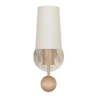 Amherst sconce shown in Maple with Natural White and Cream Floral Ceramic