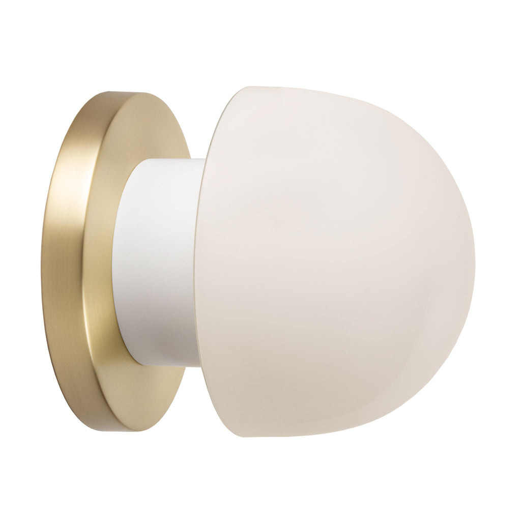Anni Sconce shown in Brass with a White accent finish.