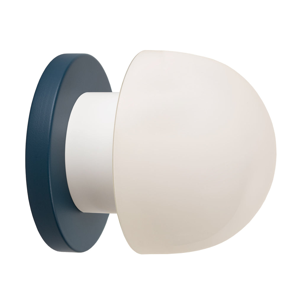 Anni Sconce shown in Ocean Blue with a White accent finish.