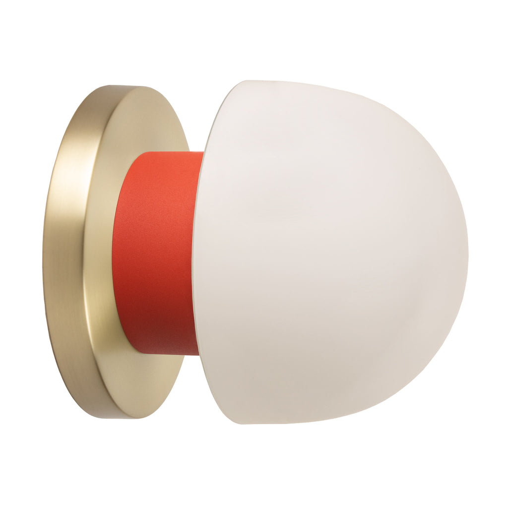 Anni Sconce shown in Brass with a Persimmon accent finish.