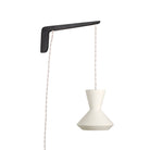 Bobbie Swing shown in Natural White Glaze with Black Stained wood finish and White Twist cord
