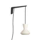 Bobbie Swing shown in Natural White Glaze with Black Stained wood finish and Black Twist cord