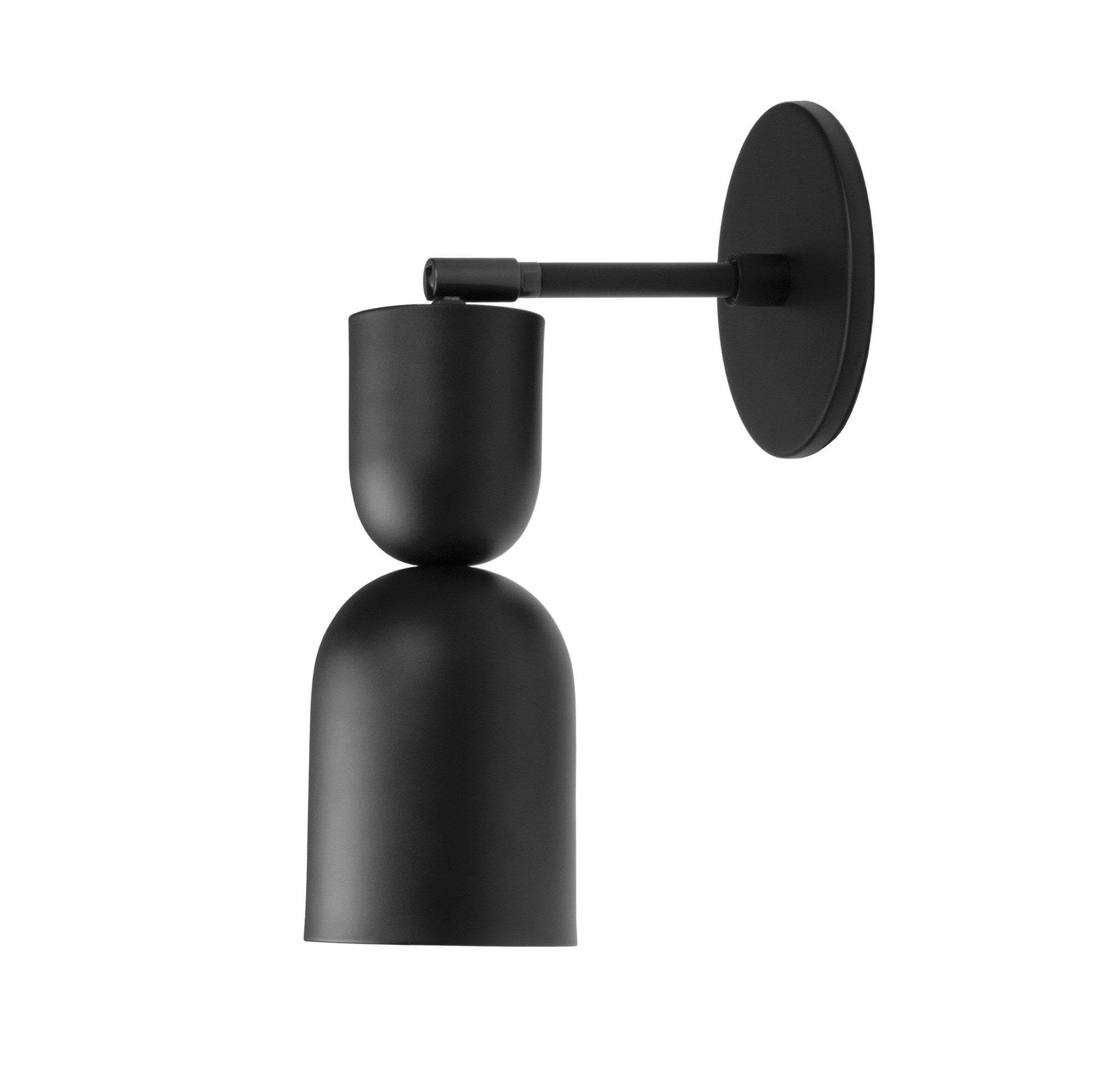 Chance Sconce shown in Matte Black with a 3" arm length
