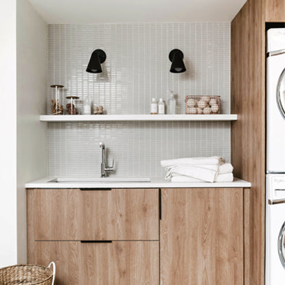 Tilt Cone shown in Matte Black with 6" arm. Interior design by AnnaBode + Co. Photo by Kelli Kroneberger