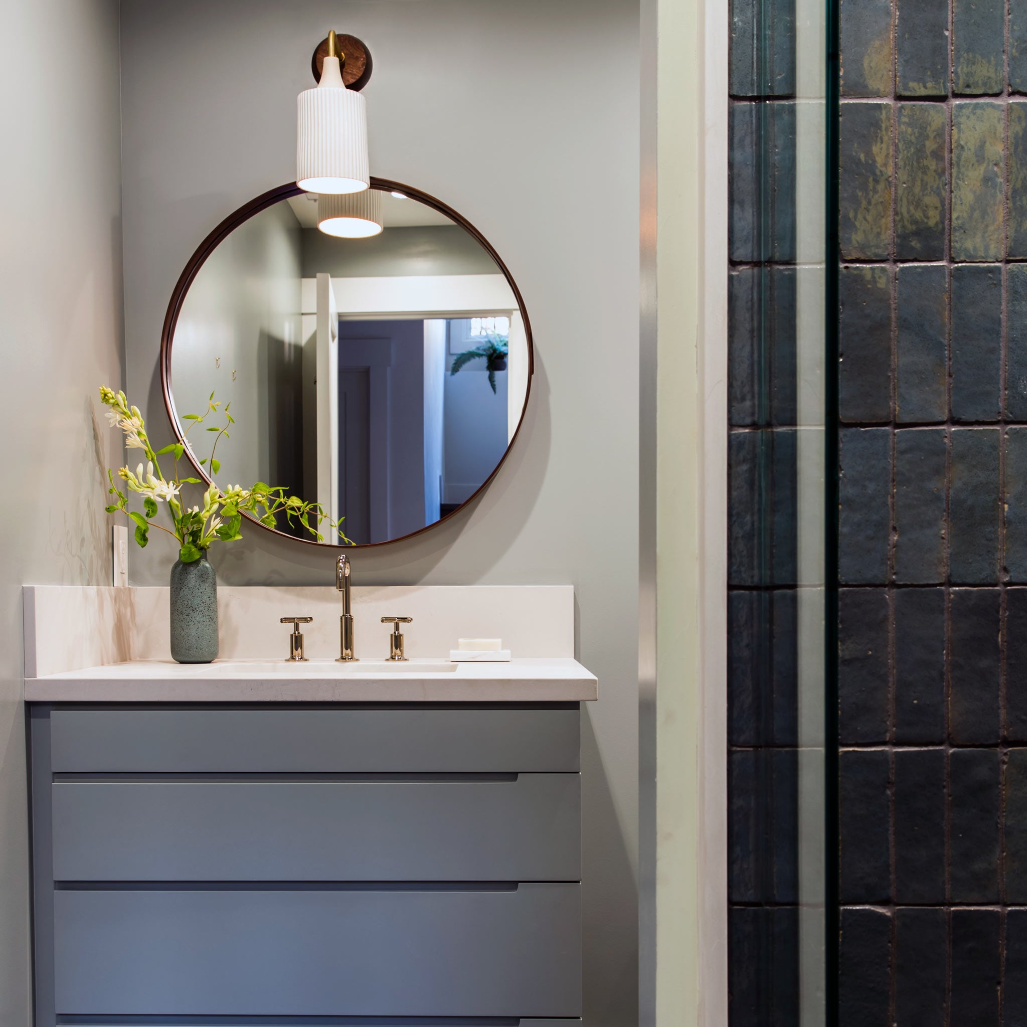 Tumwater Sconce. Interior Design by Lauren Nelson Design