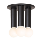 Fjord 3 Surface shown in Matte Black and Tala Sphere II Led Bulbs