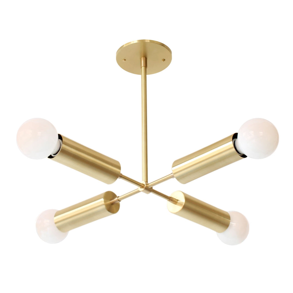 Fjord Compass for Vaulted Ceiling shown in Brass.