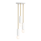 Fjord Waterfall Shown in White with Brass