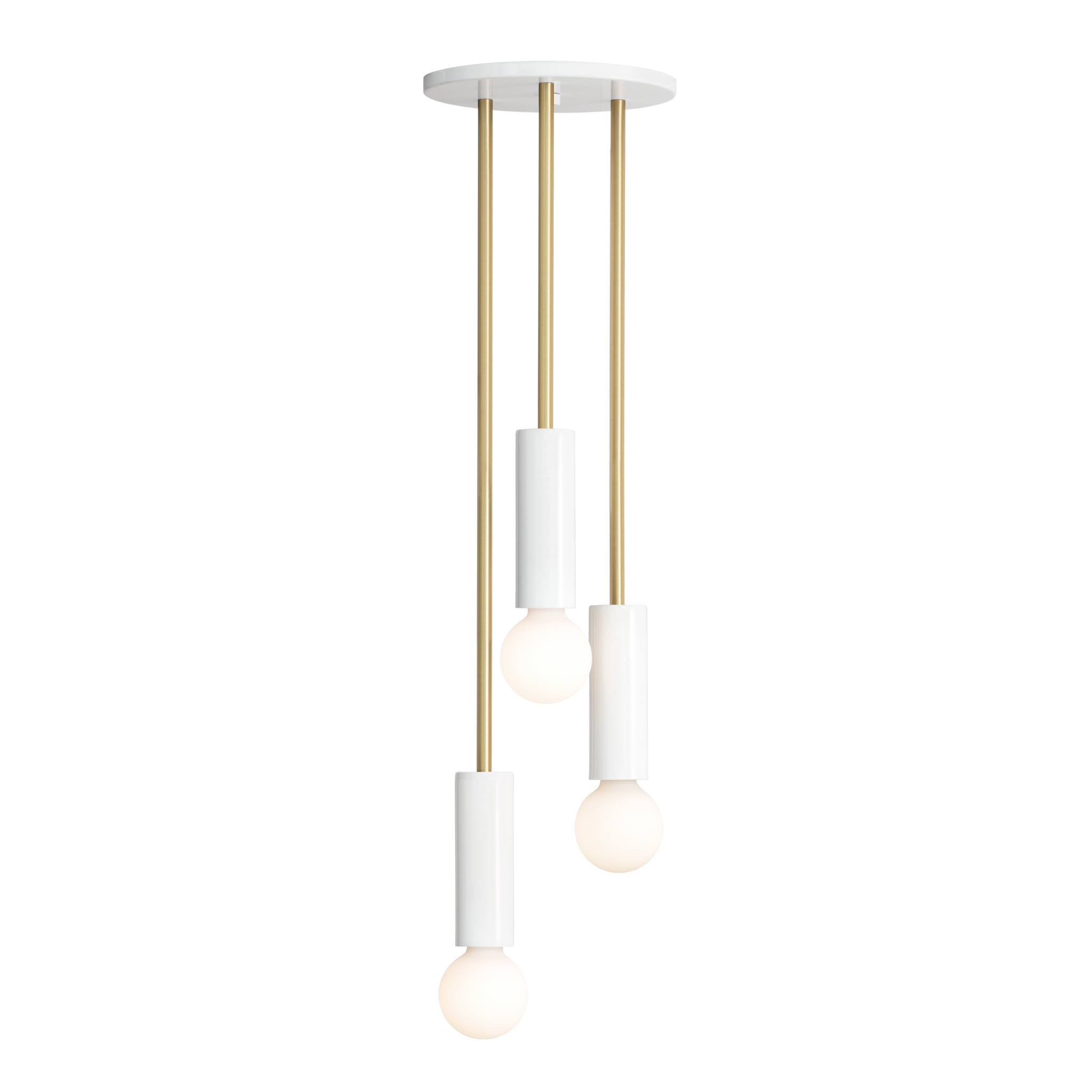 Fjord Waterfall Shown in White with Brass