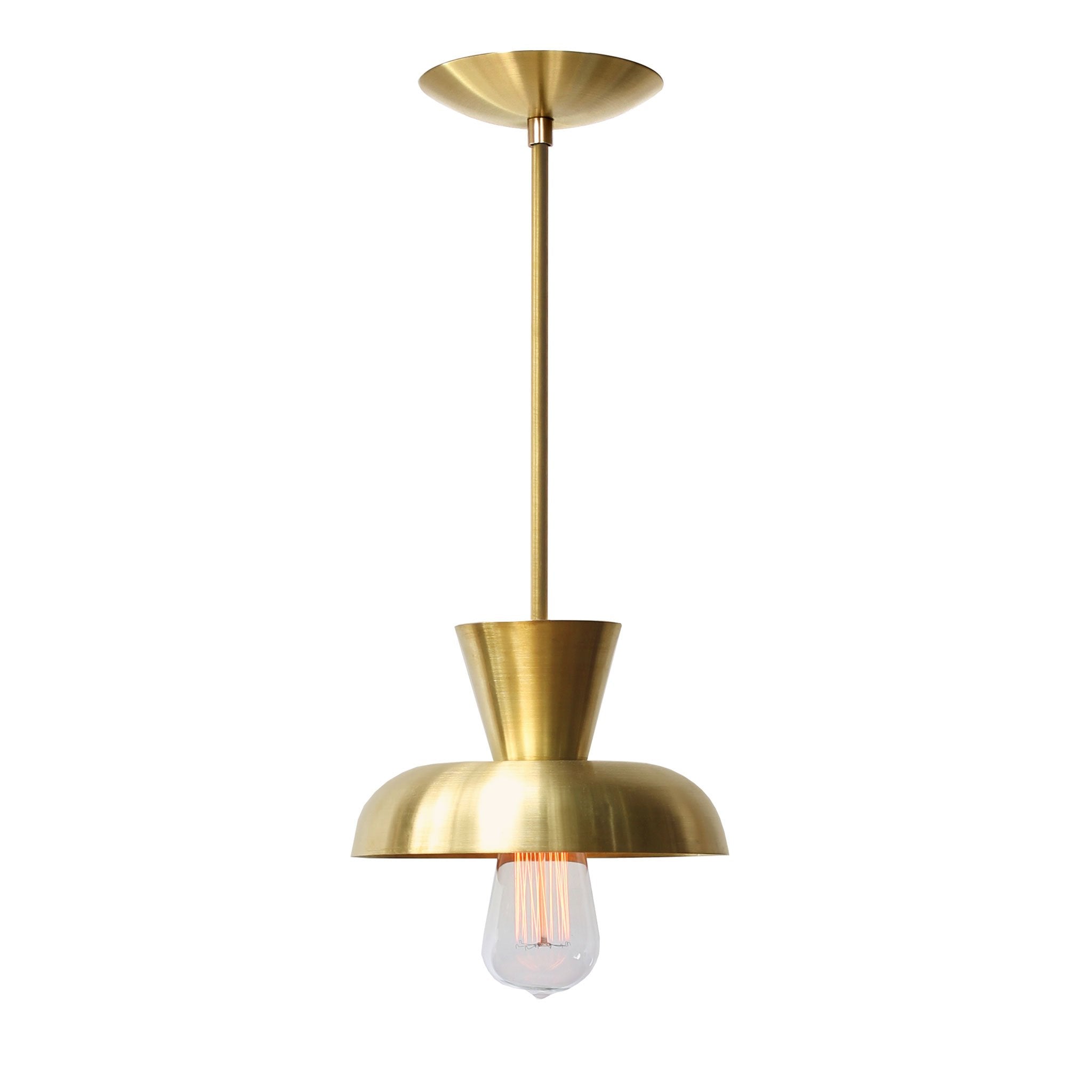 Isle Rod Pendant shown in Brass