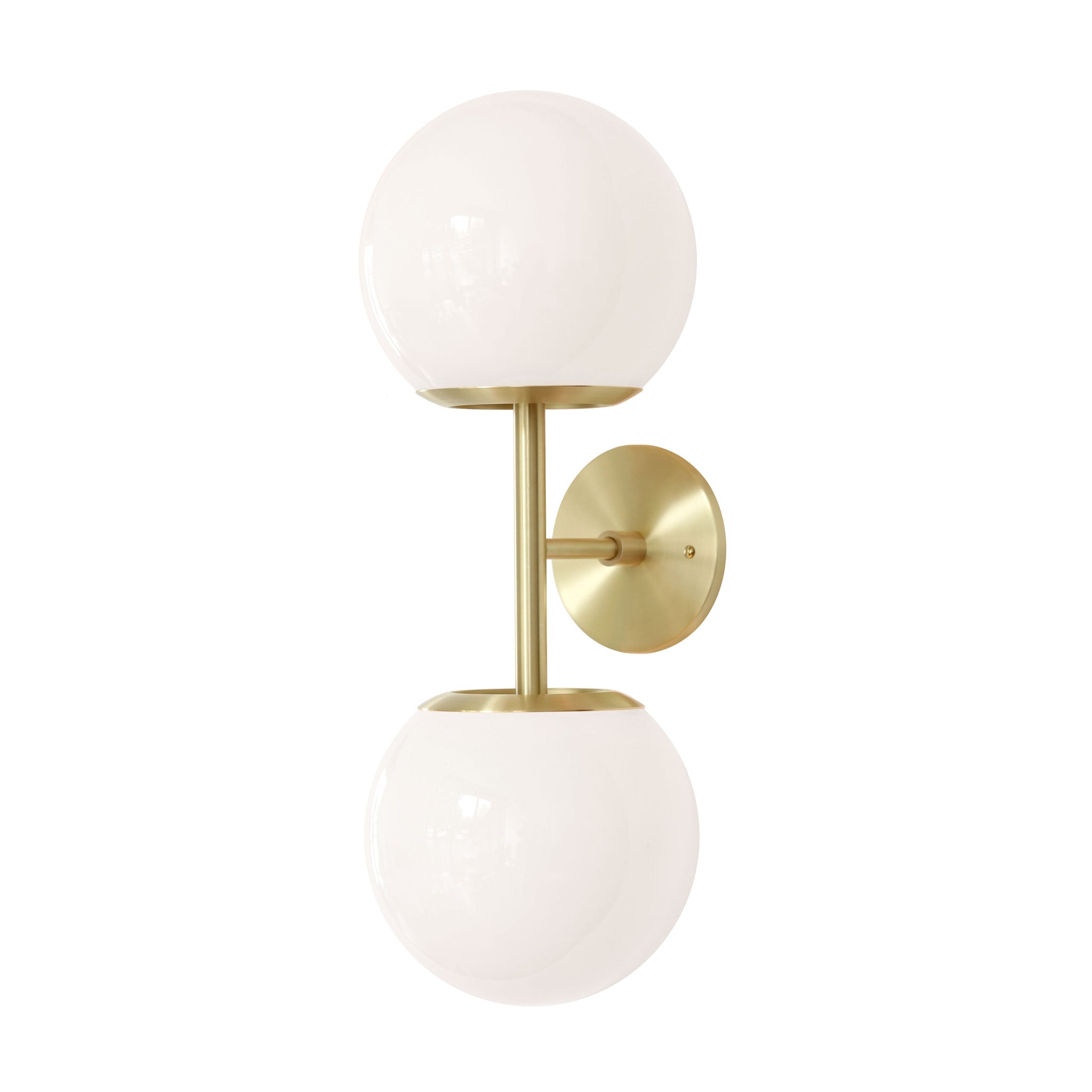 Juno 8" shown in Brass with Opal 8" globes