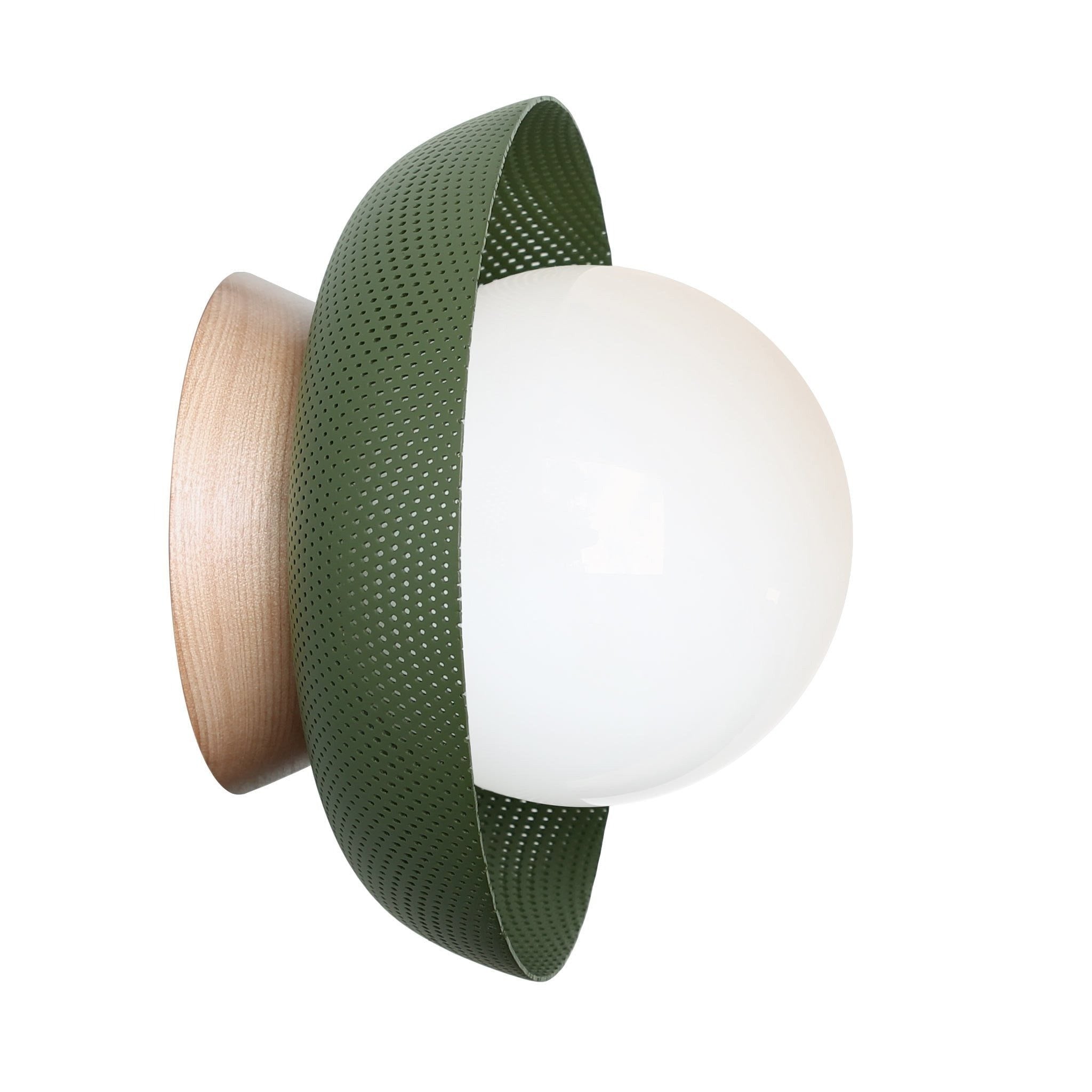 Lexi Small 5" shown in Secret Garden Green with a Maple Wood Canopy