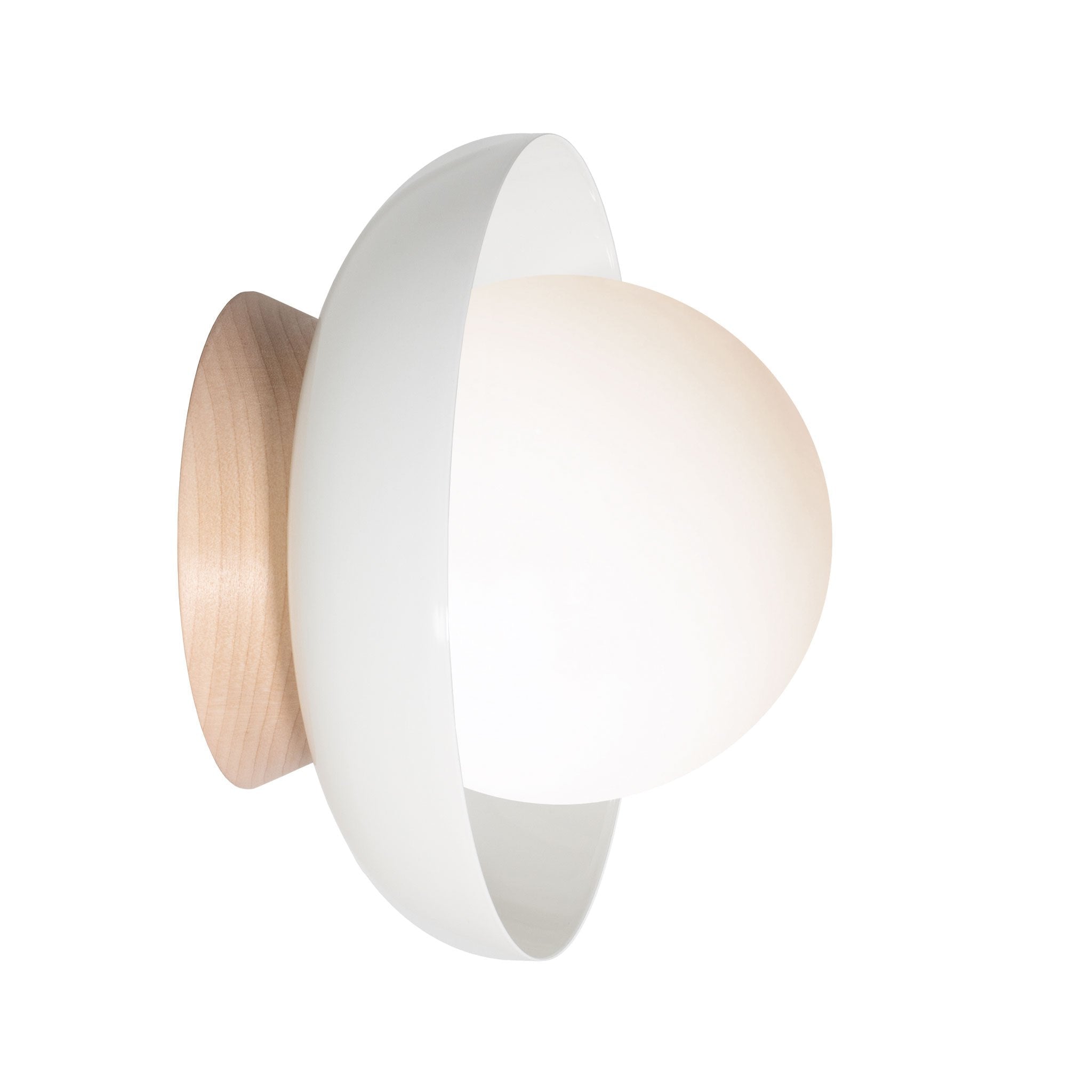 Lexi Small 5" shown in White with a Maple Wood Canopy