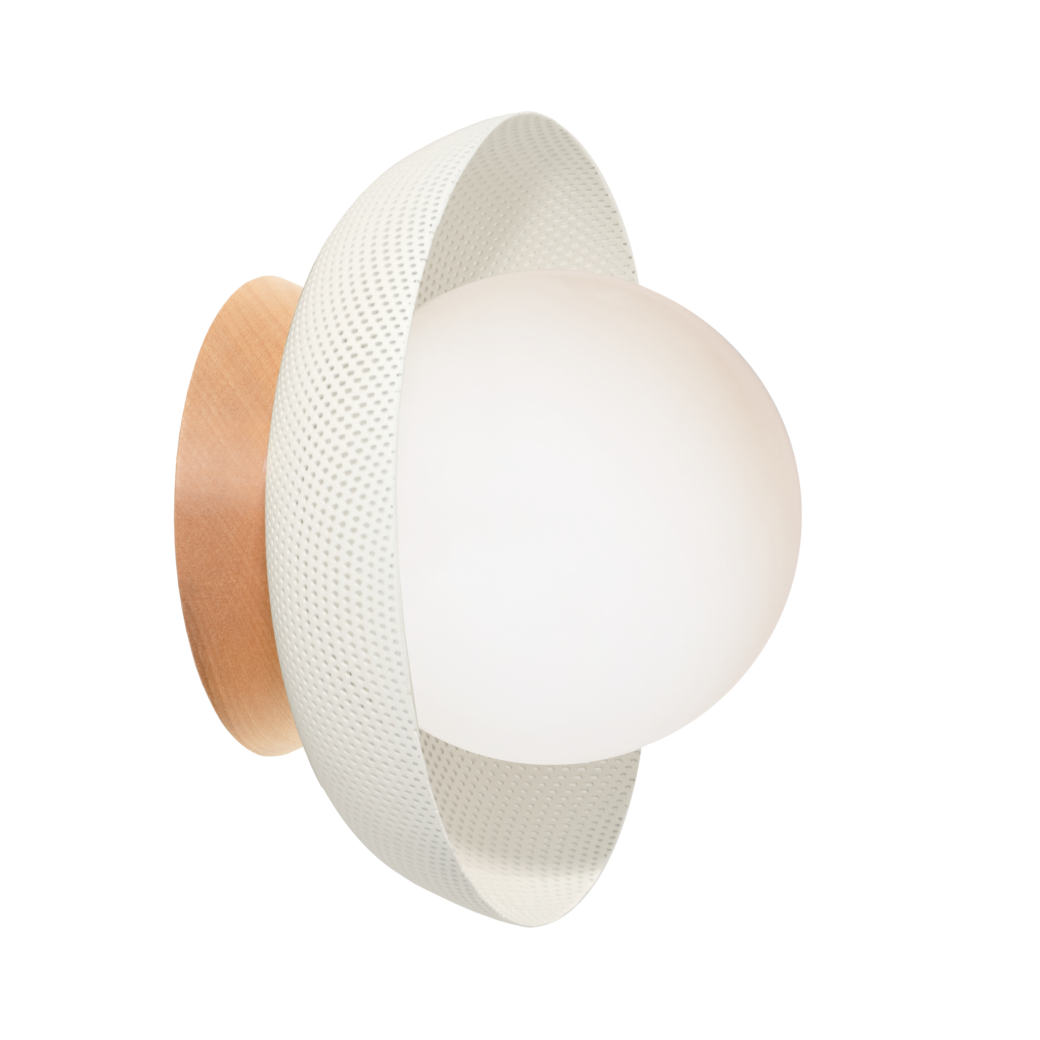 Lexi Small 5" shown in White with a Maple Wood Canopy