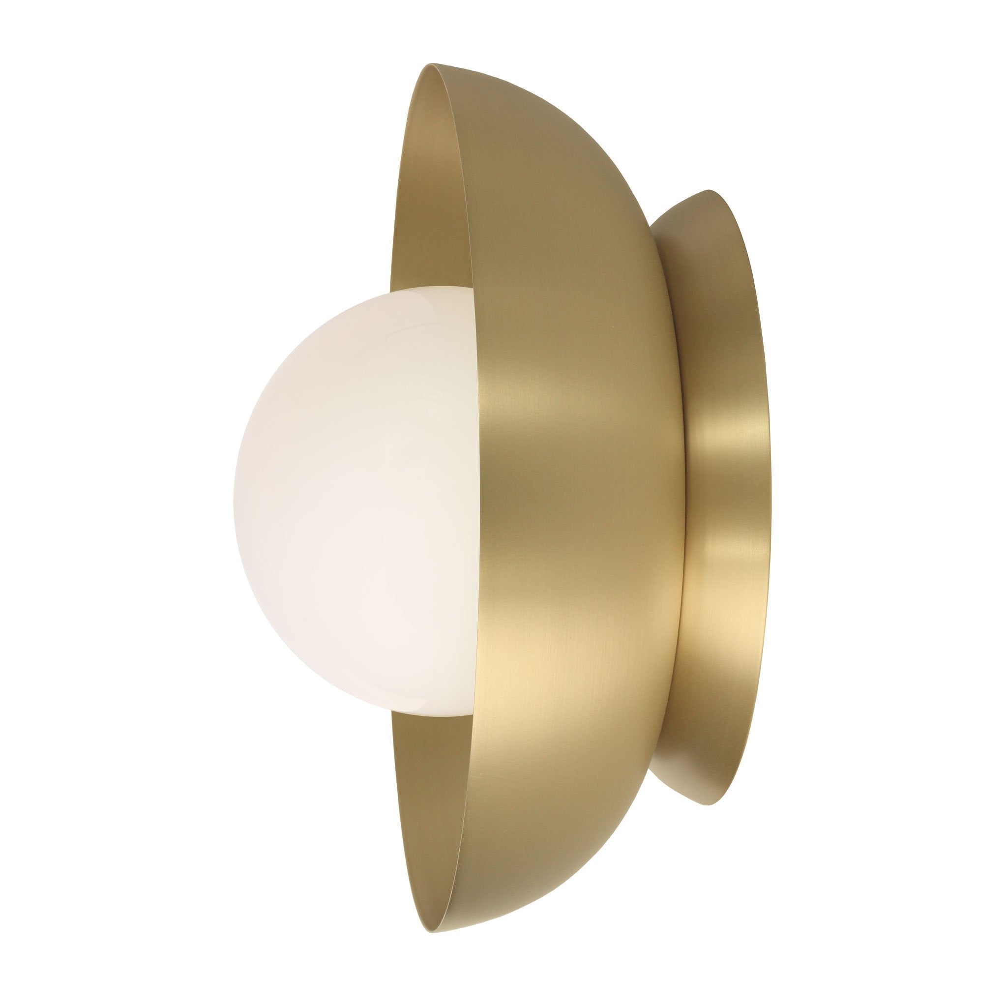 Lexi Large 6” shown with a Solid shade in Brass and Brass canopy