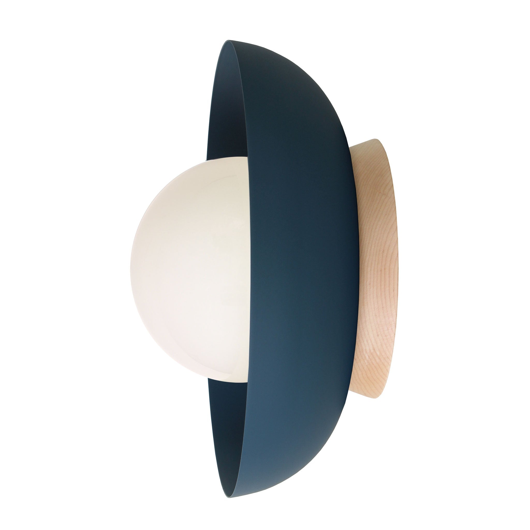 Lexi Large 6” shown with a Solid shade in Ocean Blue and Maple canopy