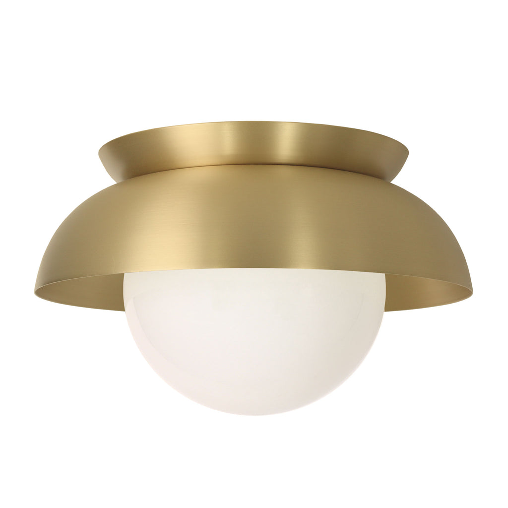 Lexi Large 8” shown with a Solid shade in Brass and Brass canopy.