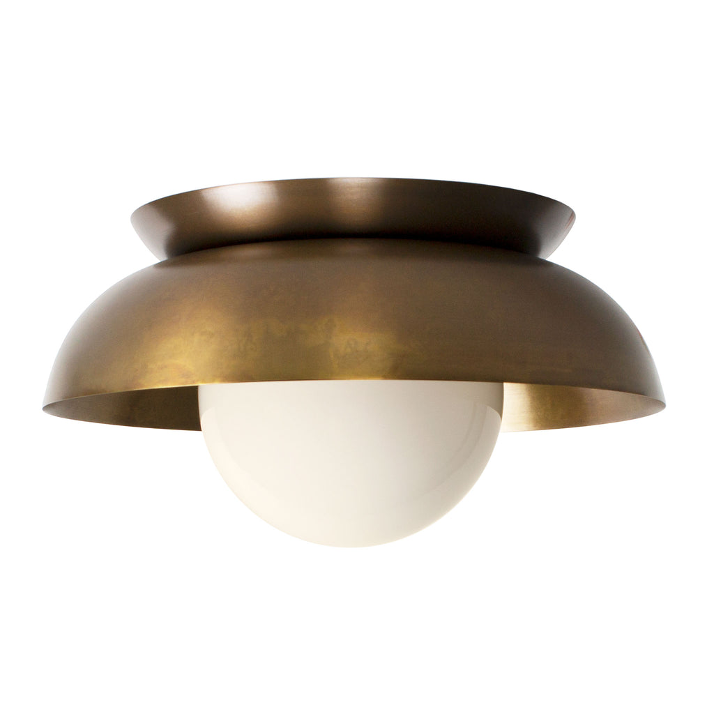 Lexi Large 6” shown with a Solid shade in Heirloom Brass and Heirloom Brass canopy.