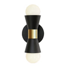 Cedar and Moss. Mira Sconce. Matte Black + Brass finish.