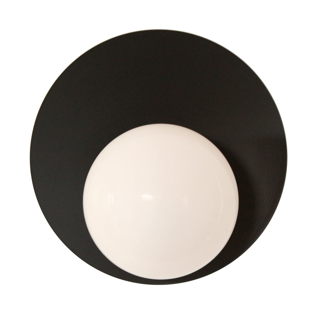Pearl sconce shown in Matte Black.