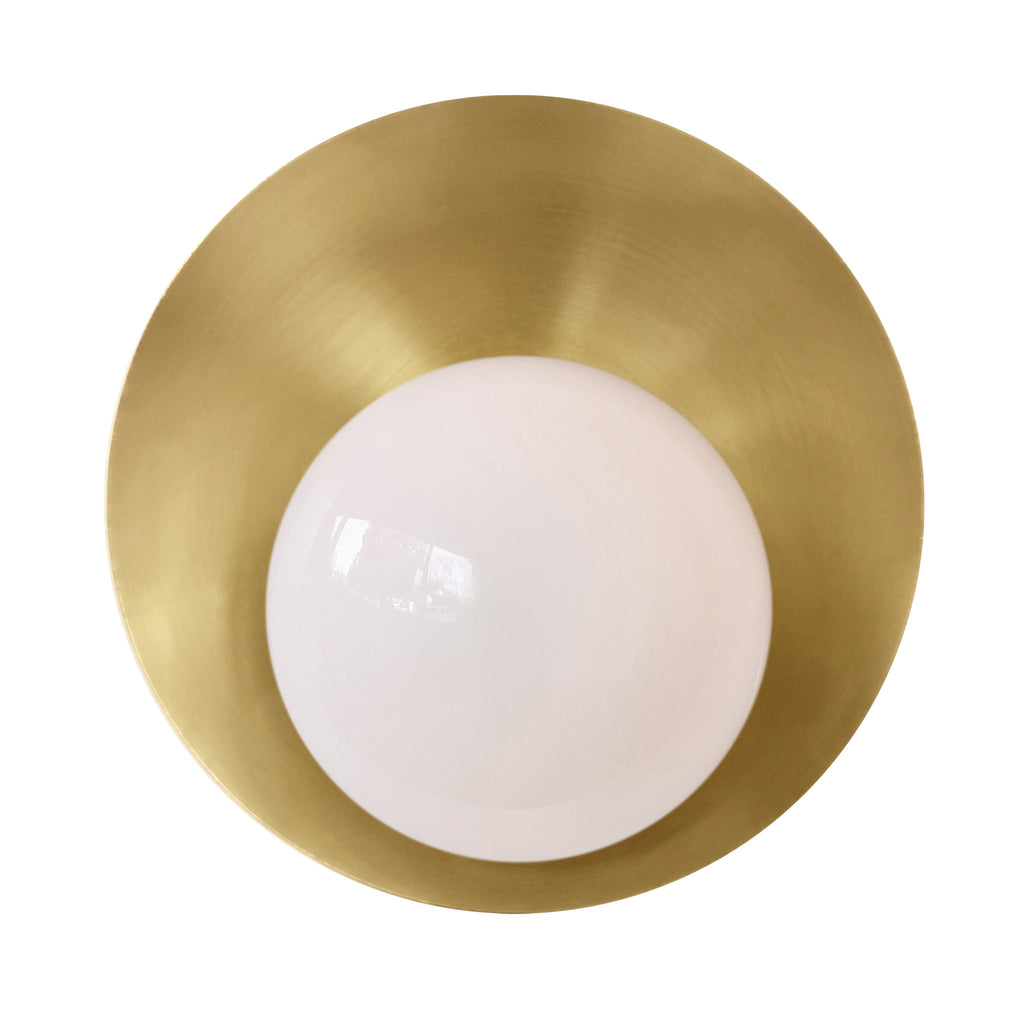 Pearl Sconce shown in Brass.