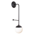 Ramona 6" shown in Matte Black with an Opal 6" globe