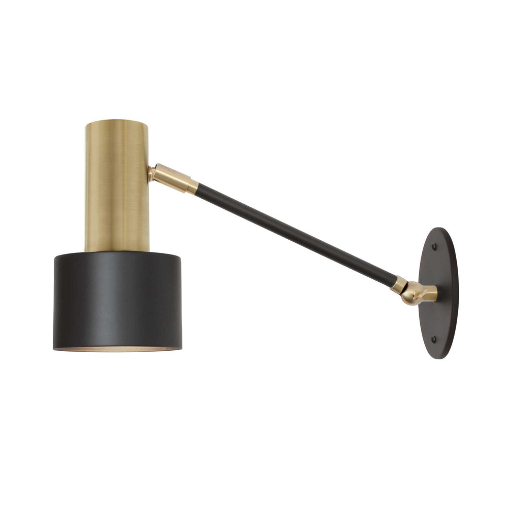Ridge Single Articulated shown in Matte Black with Brass.