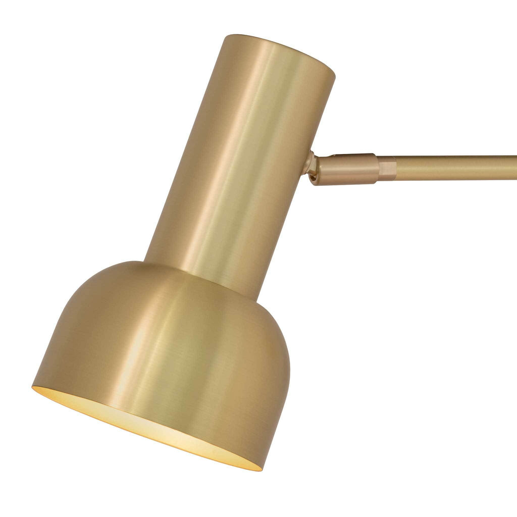 Scout Shade. Shown in Brass finish. Cedar and Moss.