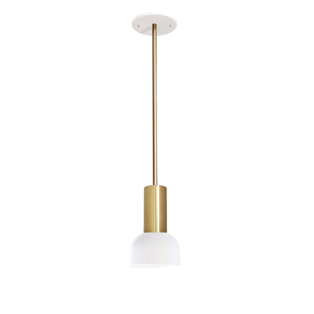 Scout Rod Pendant shown in White with Brass.