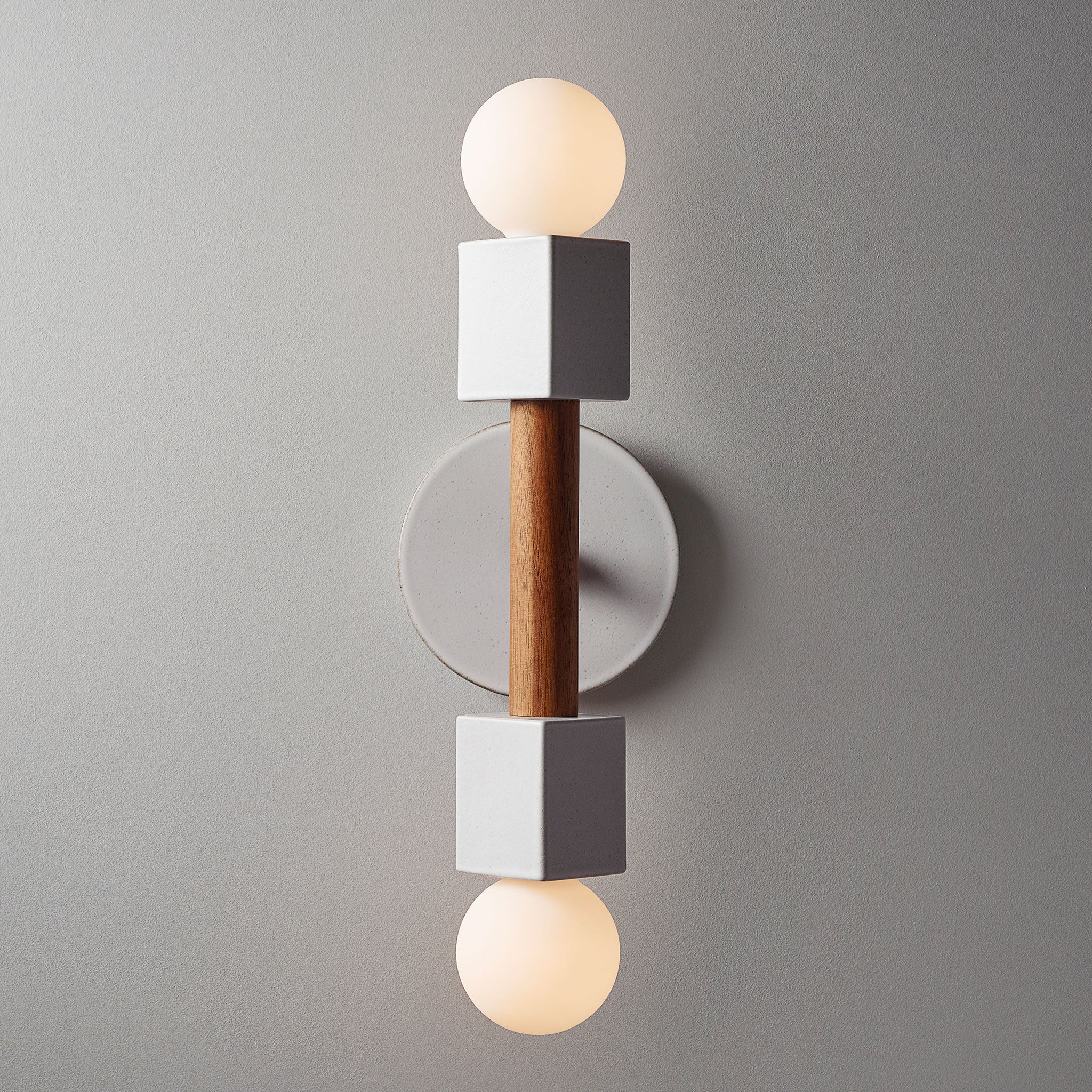 Stanton shown in Walnut with a Swift canopy pattern in Brownstone White Ceramic