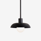 Terra Pendant shown in Eclipse Black Glaze ceramic finish with Matte Black metal