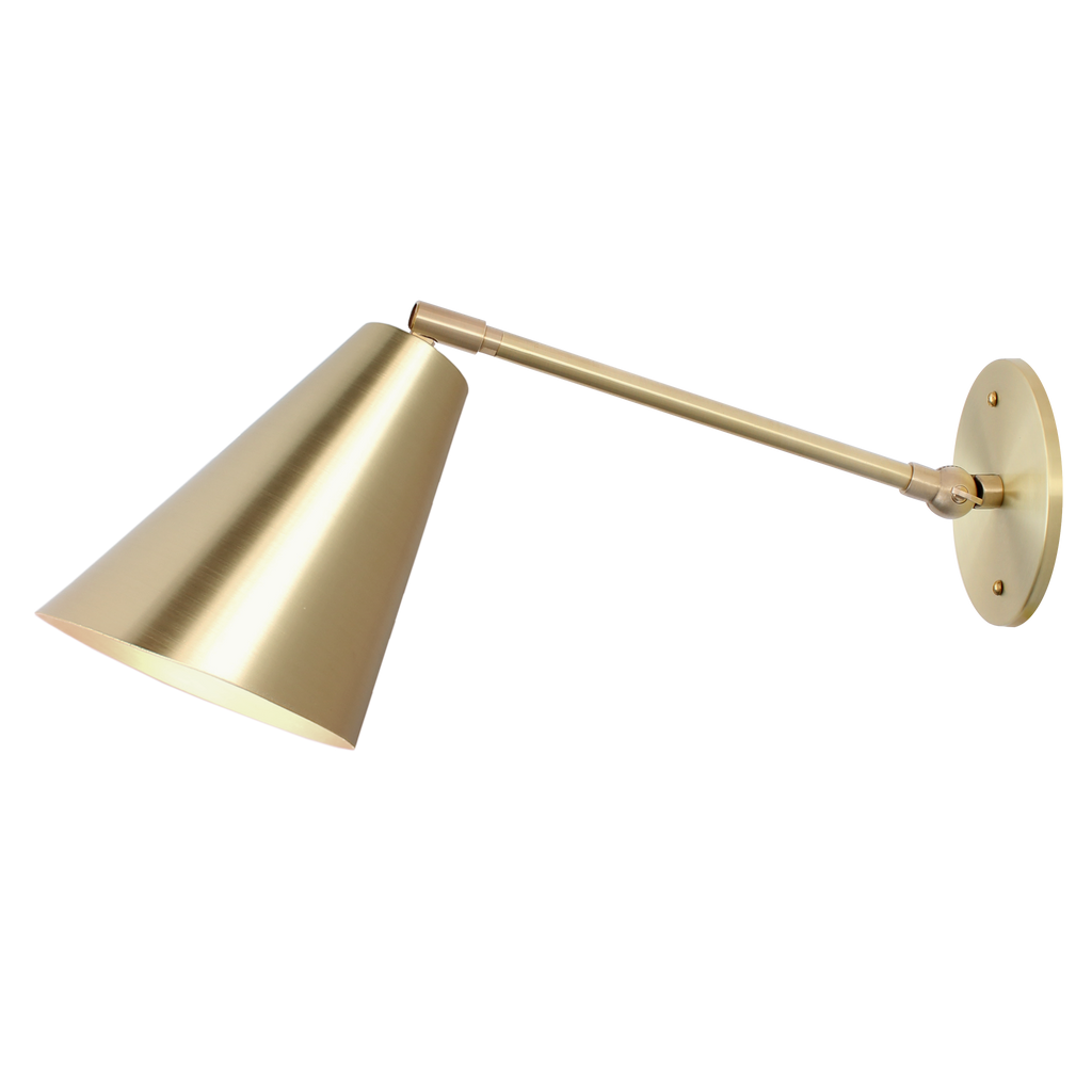 Tilt Cone Single Articulated shown in Brass.
