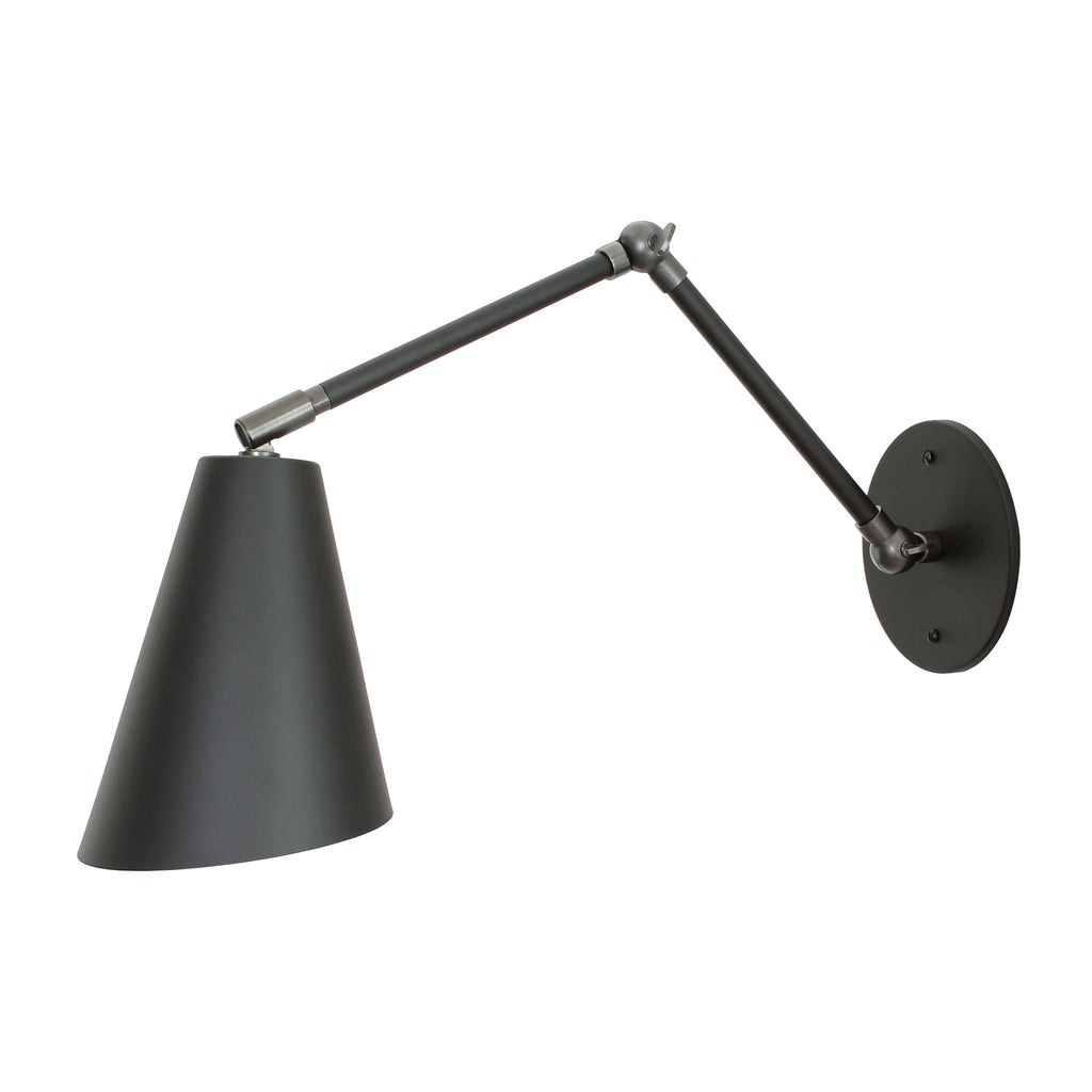 Tilt Cone Double Articulate shown in Matte Black with Graphite Patina Accents.