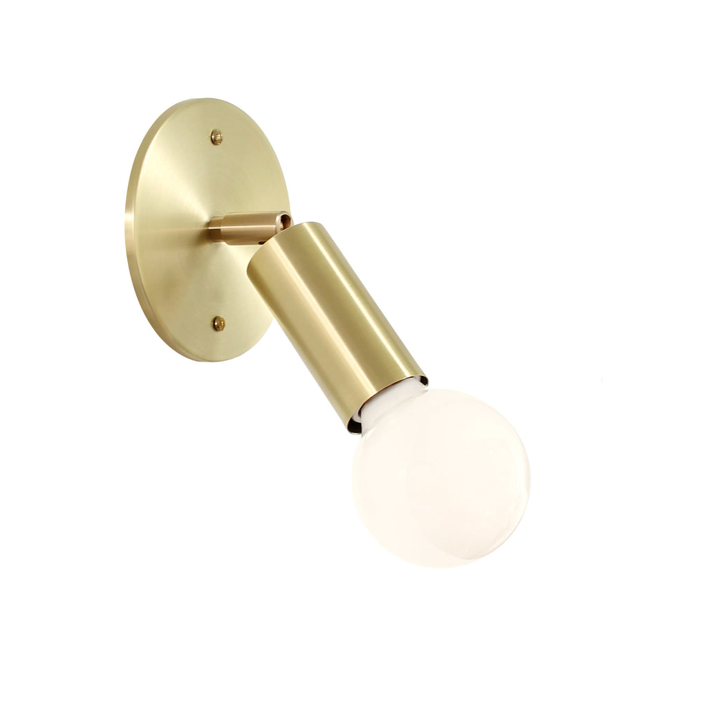 Tilt Sconce with no arm shown in Brass. 