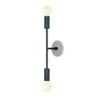 Venus Long with Ceramic Canopy shown in Secret Garden Ocean Blue with Matte Black with Sunflower canopy pattern in Brownstone White