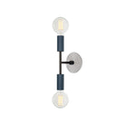 Venus Mini with Ceramic Canopy shown in Ocean Blue with Matte Black accents and a Brownstone White Star Ceramic Canopy pattern