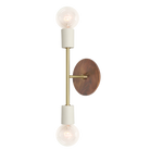 Verona shown in Bone ceramic finish with Brass metal with Walnut canopy