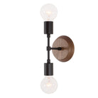 Vista 2 with Wood Canopy shown in Matte Black with Walnut