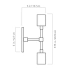 A Technical Drawing Of The Vista 2 Wall Sconce
