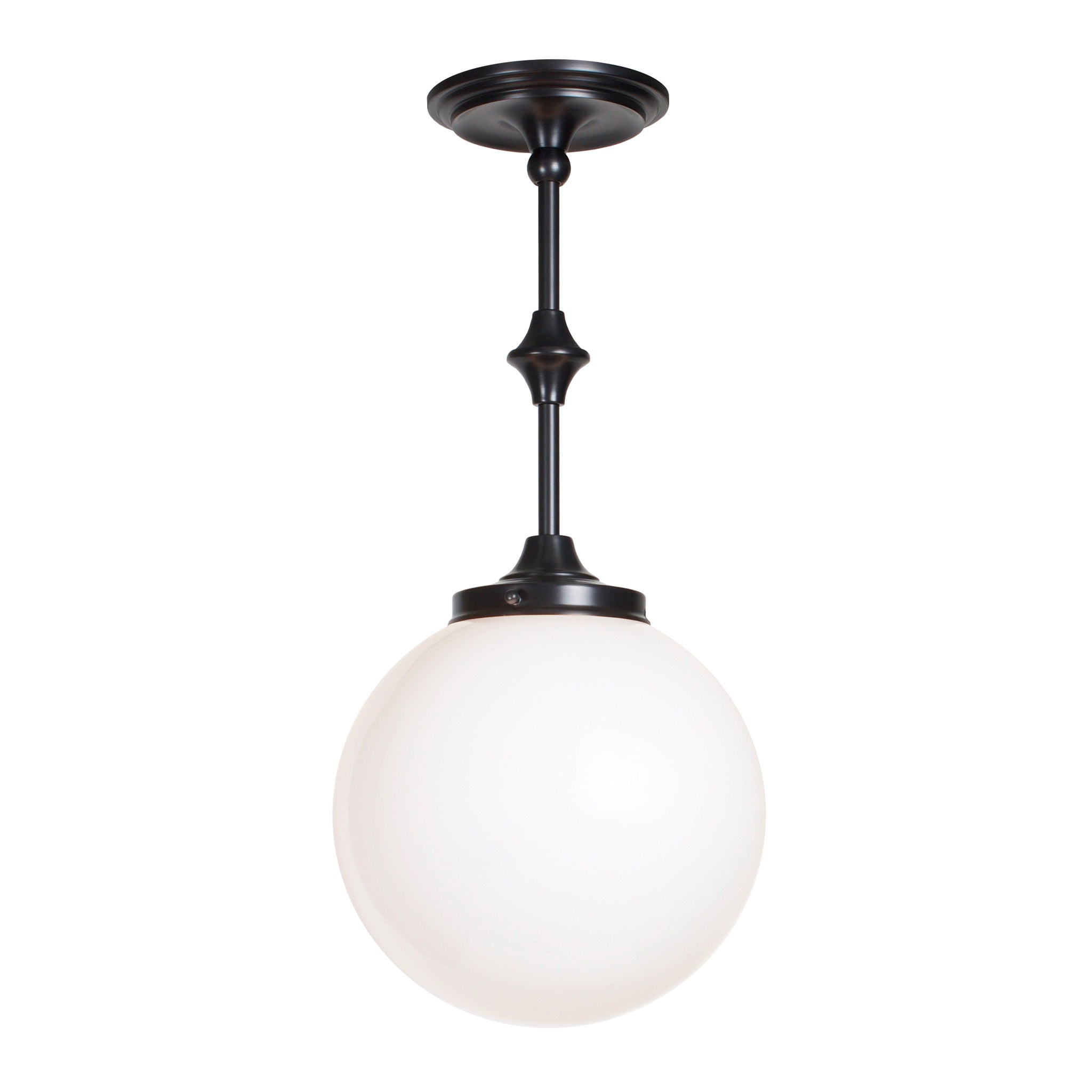 Bijou Pendant 10" Globe shown in Graphite Patina