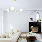 Alto Compass 8" Opal shown in Brass. Interior Design by Gloria Sanchez. Photo by Kiritin Beyer.