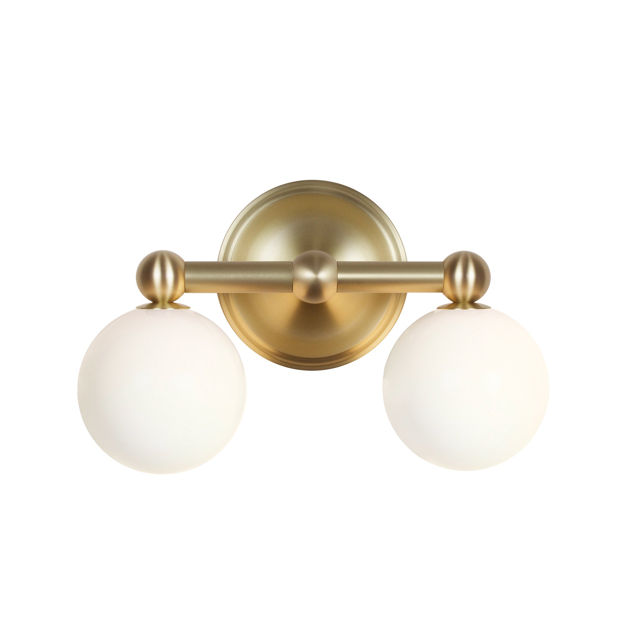 Eleanor Double Sconce shown in Brass