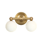 Eleanor Double Sconce shown in Heirloom Brass