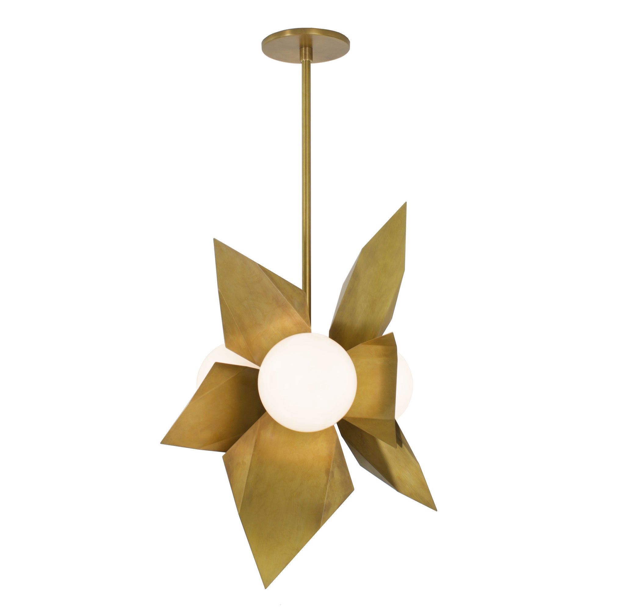 Florence 3 Pendant shown in Heirloom Brass