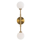 Heron Double Sconce shown in Heirloom Brass