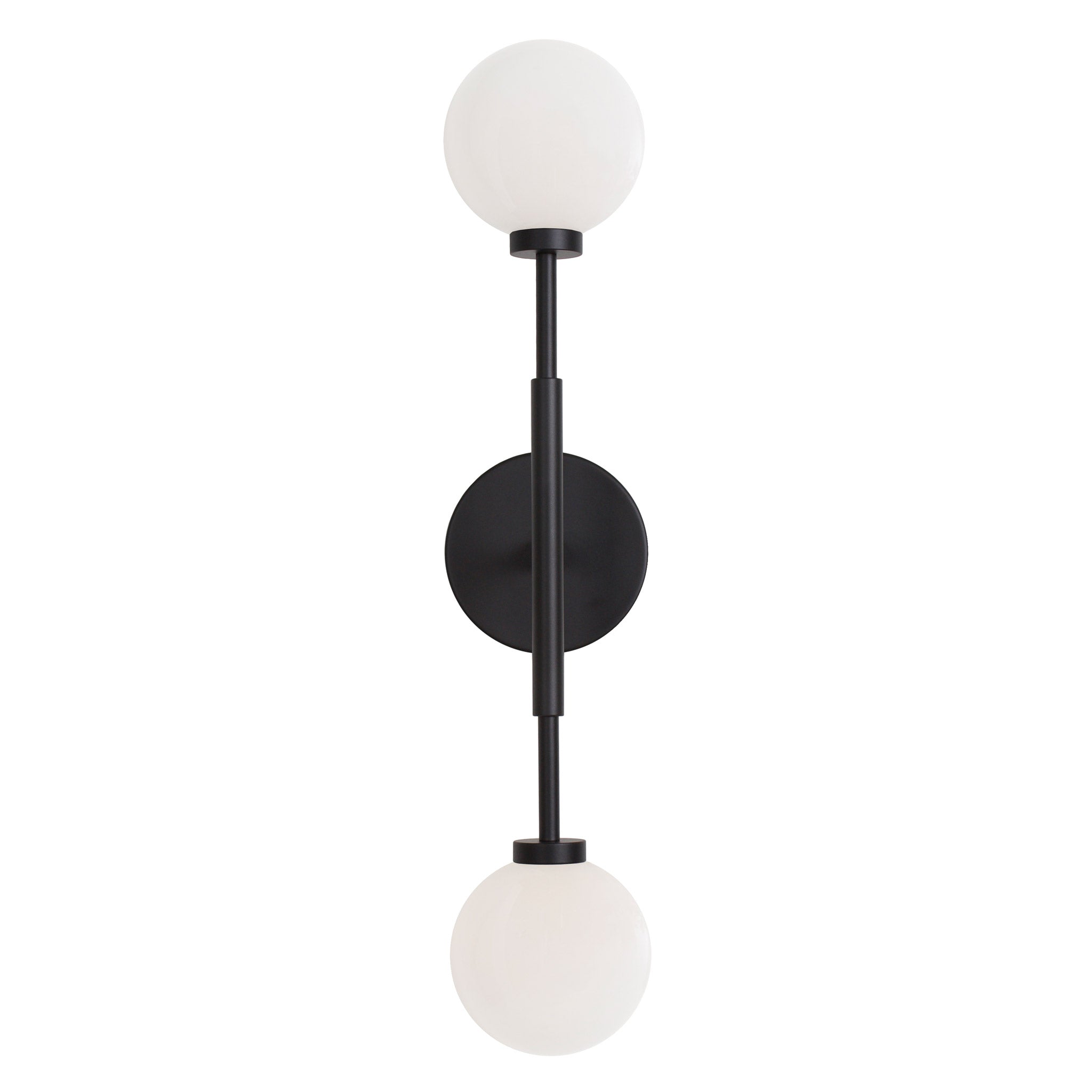 Heron Double Sconce shown in Matte Black