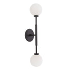 Heron Double Sconce shown in Matte Black