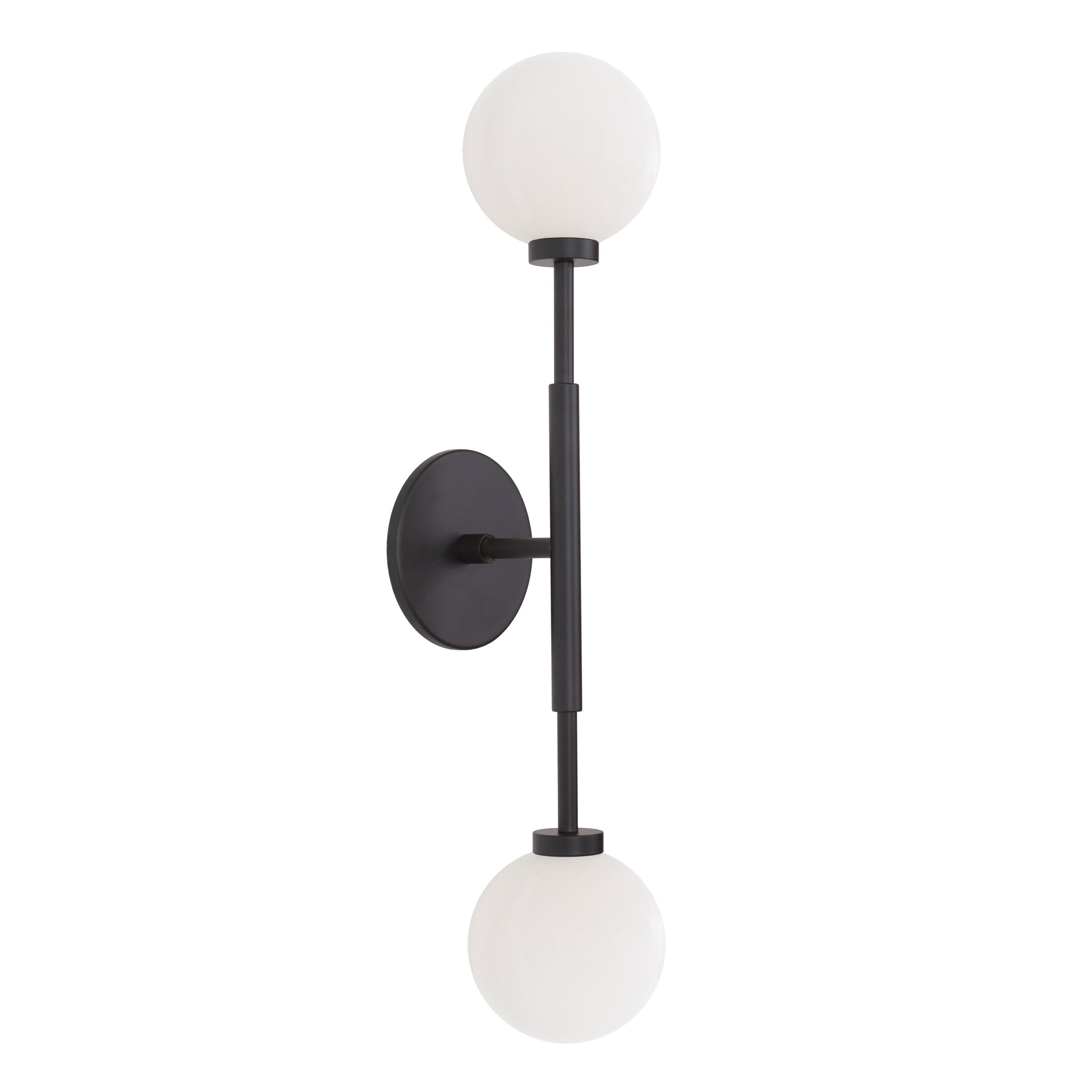 Heron Double Sconce shown in Matte Black